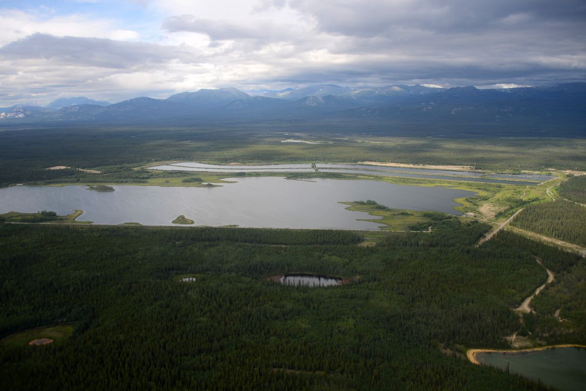21 Sewage Treatment Lagoons North Of Whitehorse Yukon From Airplane